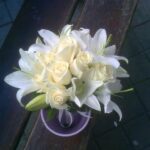 BRIDAL BOUQUET LILIUMS AND WHITE ROSES