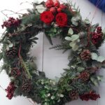 DOOR WREATH WITH ETERNAL ROSES