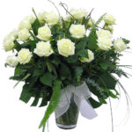 RAMO ROSAS BLANCAS DE FUNERAL