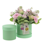 CAJA ROMANTICA DE FLORES PASTEL