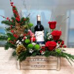 CAJA DE  NAVIDAD CON VINO O BOMBONES