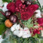 CENTRO  DE NAVIDAD TONOS ROJOS