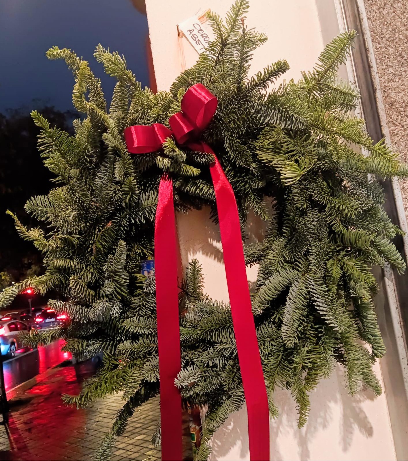 CORONA ABETO LAZO ROJO ARTESANA 2 FIR CROWN - Image 1