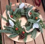 CORONA ARTESANA BLANCA NAVIDAD - Imagen 2