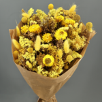 YELLOW PRESERVED FLOWERS BUNCH - Image 2