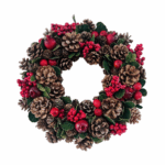 CHRISTMAS CROWN WITH PINE CONES CLASSIC